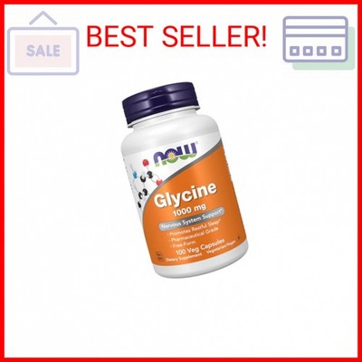 NOW Foods Supplements, Glycine 1,000 mg Free-Form, Neurotransmitter Support*, 10