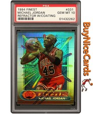 1994 Michael Jordan Topps Finest Refractor SP # 331 PSA 10 Gem Mint