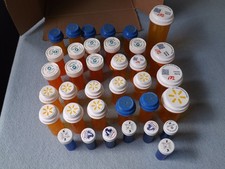Lot of 35 Empty Plastic RX Pill Prescription Medicine Bottles  Crafts Storage