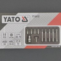 Yato Profi Spline Bitsatz SteckschlüSsel Satz 11Tlg. S2 M5 M6 M8 M10 M12 YT-0415