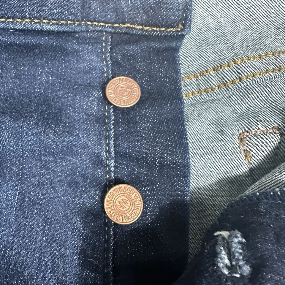 Pantalones de mezclilla elásticos con botones al tobillo MOTHER The Rambler lavado oscuro sin límites talla 28 Foto 3 de 4