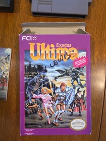 Ultima: Exodus Nintendo NES 1989 Game, Manual, Box, Sleeve, Works