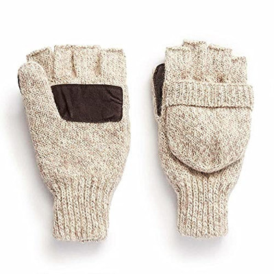 HOT SHOT Rag Wool Mitten Pop-Top – Oatmeal, Insulated, One