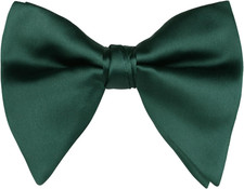 Velvet Pre-tied Adjustable Bow Tie for Men Oversize Formal Solid Tuxedo Bowtie