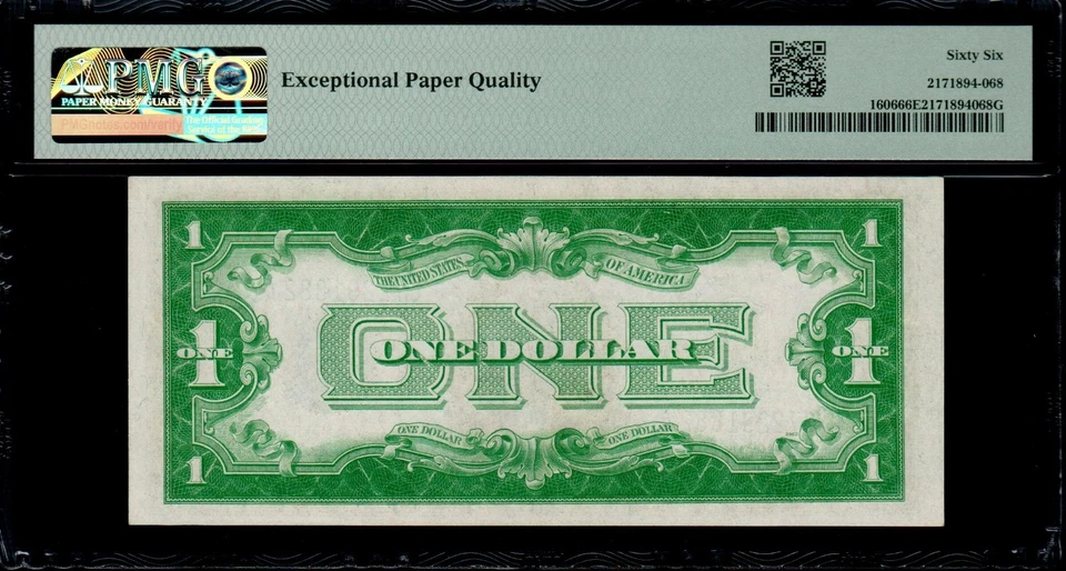 1934 $1 Silver Certificate GA Block PMG 66 EPQ Fr 1606 Gem Uncirculated G/A - Image 2 of 2