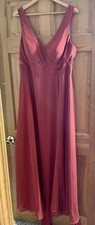 Azazie Size A16 Bridesmaid Dress In Rust Floor Length