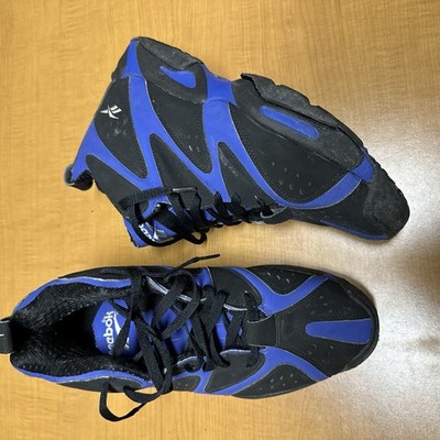 Reebok Kamikaze 1 Mid Black Blue Sneakers Shoes Men's VTG Vintage