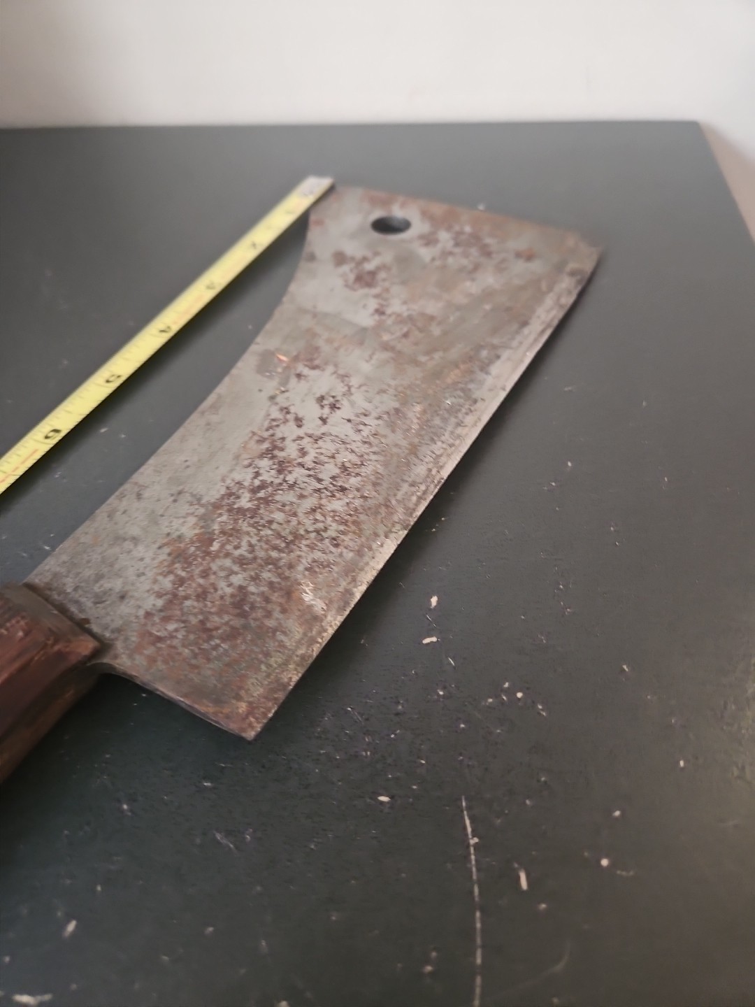  Meat Cleaver Antique 14 " 1×" x 4 1/4  " overall size 