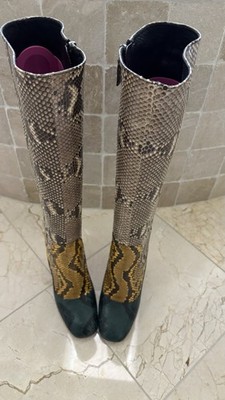 Prada Pre-owned FW11 Runway Python Boots 38