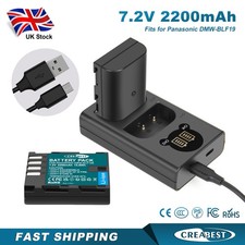 2x Battery DMW-BLF19/BLF19E+Charger For Panasonic Lumix GH5S GH5 DMC-G9 GH3 GH4