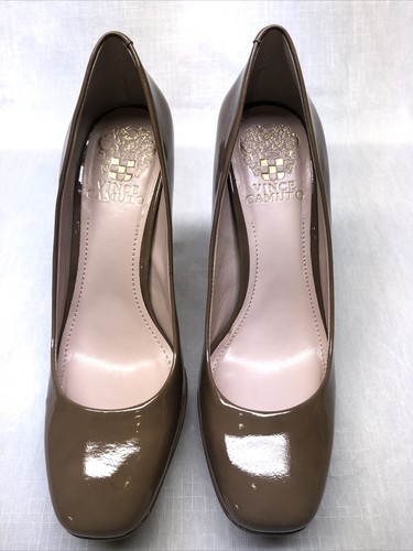 Vince Camuto Para mujeres Cuero Marrón Zapatos De Salón cerrado Toe Taco  4.5\