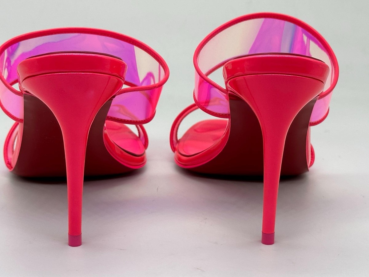 Christian Louboutin クリアハイヒール Miss Z - 80 mm Pumps - Pearlescent nappa leather - Bianco