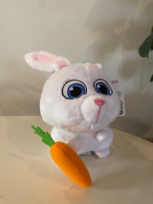 Secret Life Of Pets SNOWBALL Plush Bunny Rabbit w/Carrot Stuffed Animal ...