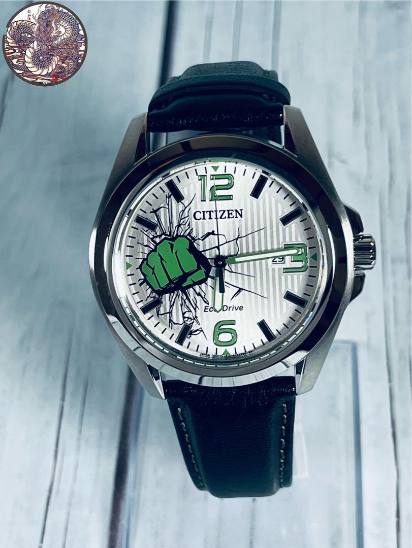 citizen エコドライブ marvel ハルクモデル