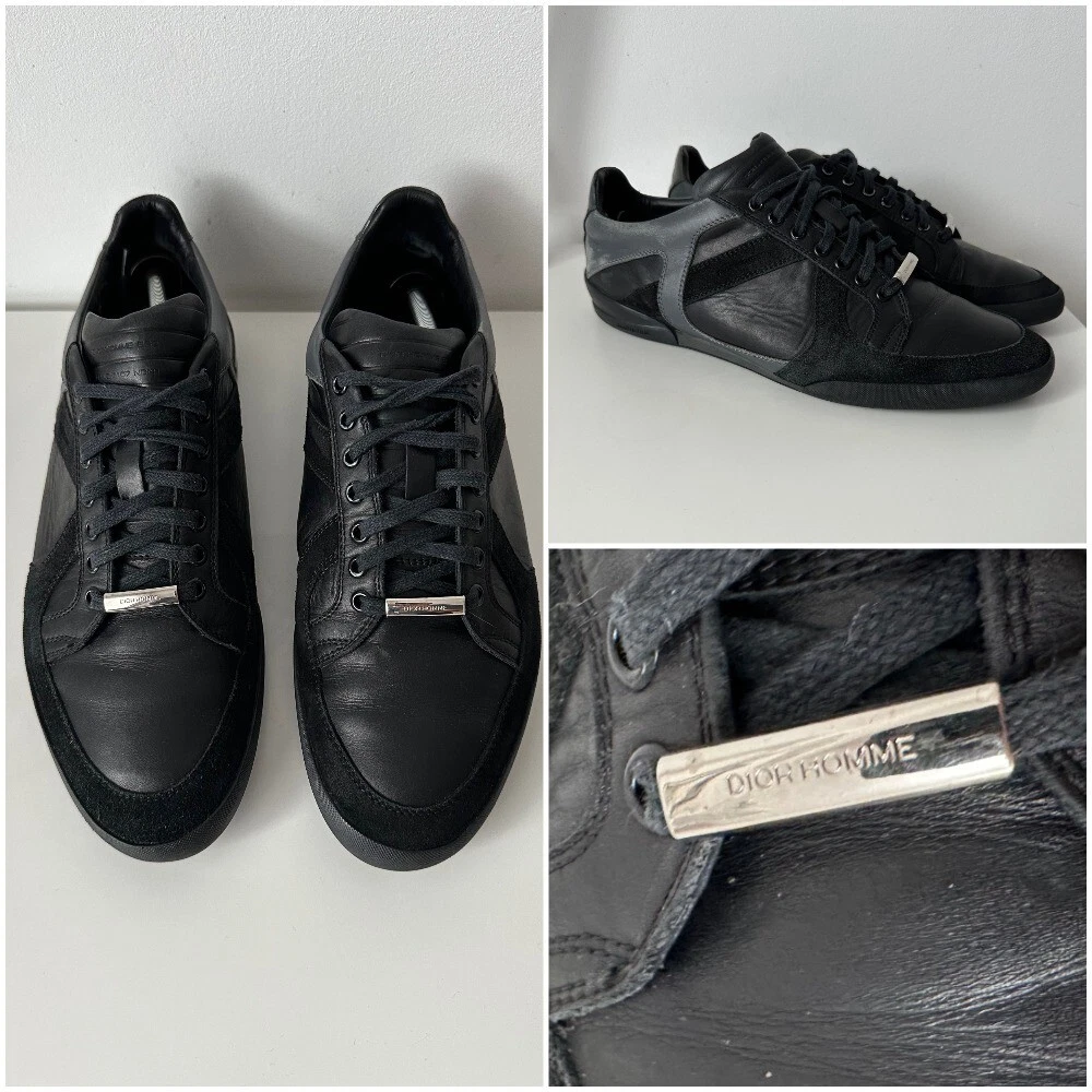Baskets basses Dior Homme en cuir noir
