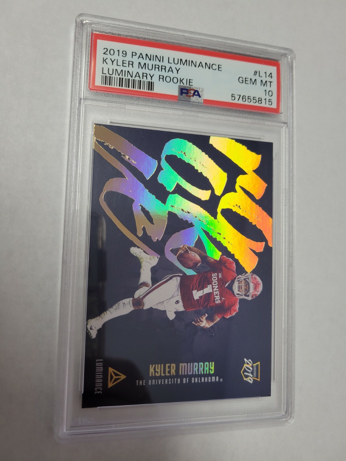 Kyler Murray Panini Luminance Luminary Rookie #L14 Base