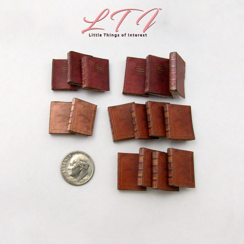 Libros de utilería BIBLIOTECA 72 piezas libros miniatura para casa de muñecas escala 1:12 decoración de estantería Foto 4 de 4