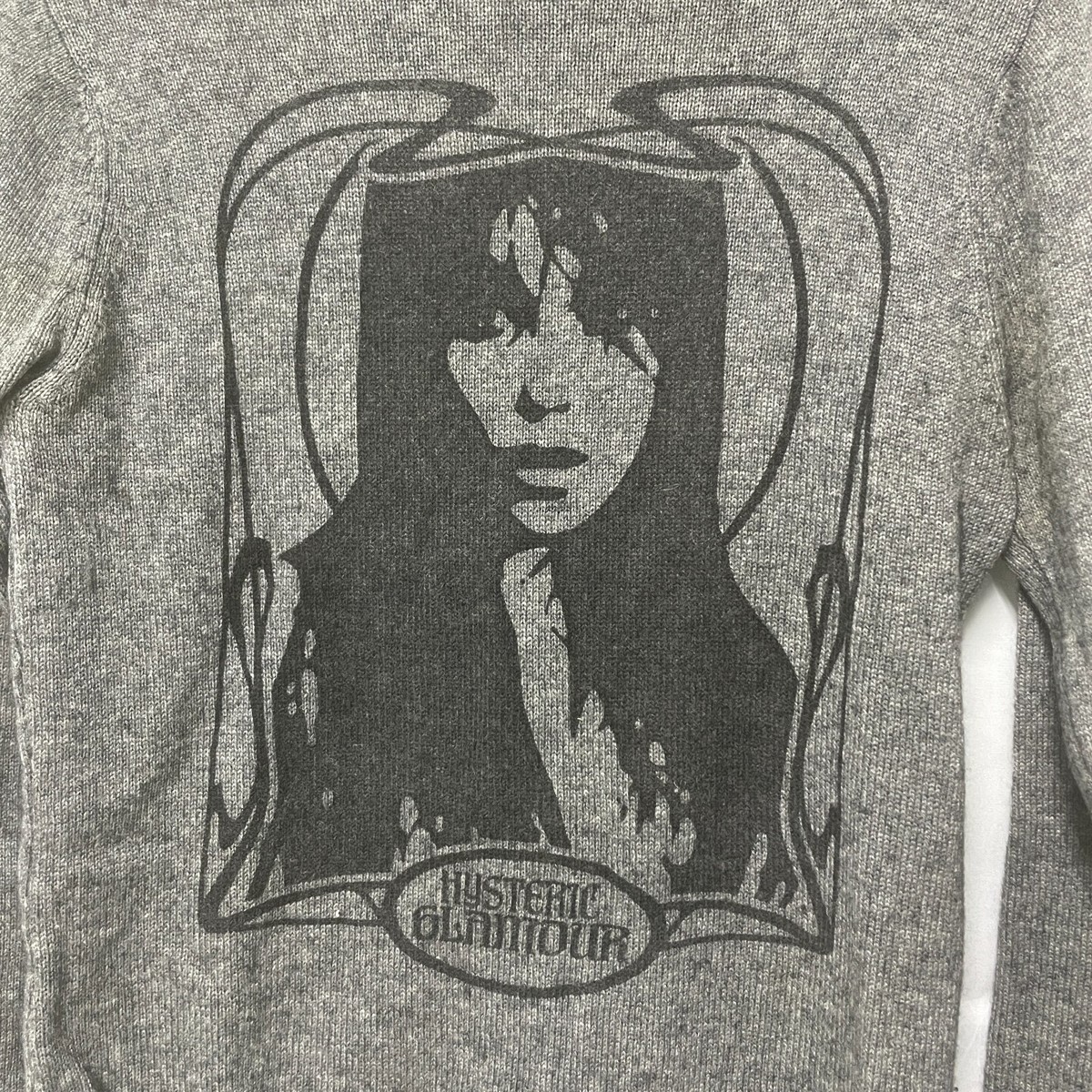 Hysteric Glamour Hysteric Girl Gray Sweater FREESIZE Women Hysteric Glamour Hysteric Girl Gray Sweater FREESIZE Women