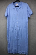 Talbots Linen Blend Midi Button Down Dress-Size 16