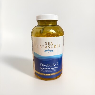 Omega-3 Fischöl Kapseln EPA DHA Vitamin E 1000mg 300 Stk. hochdosiert