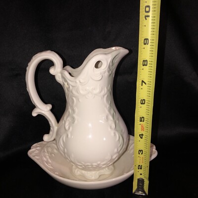 Vintage Napcoware Japan White Pitcher & Basin Bowl C-7107 | eBay