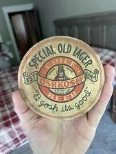 Cheif Oshkosh Wisconsin Beer Coaster Rare Vintage