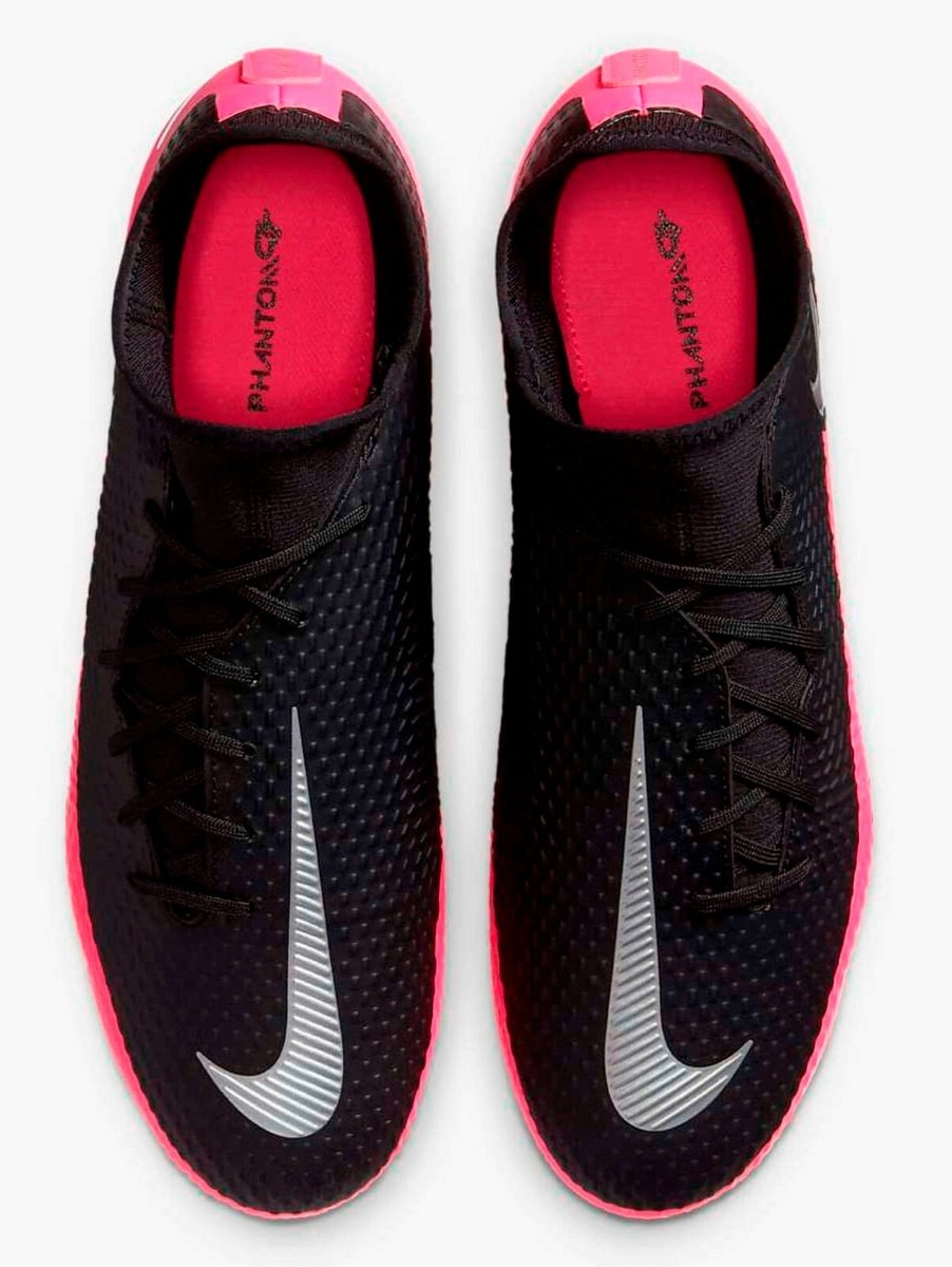 Nike Phantom GT Academy DF FG MG Soccer Cleats, Black/Pink Nike Phantom GT Academy DF FG MG Soccer Cleats, Black/Pink