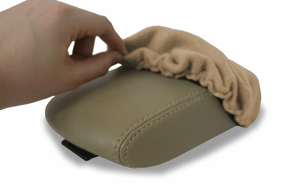 Fits 2001-2005 Toyota RAV4 Protector Fleece Console Lid Armrest Cover Beige - Image 3 of 4