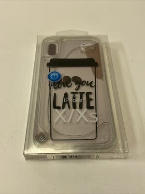 ONN  IPhone X & IPhone XS ''Love You Latte'' Liquid Fashion Phone Case New