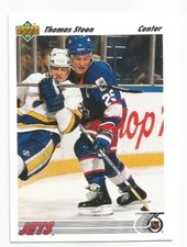 THOMAS STEEN 1991-92 UPPER DECK CARD NM-MT+ CONDITION
