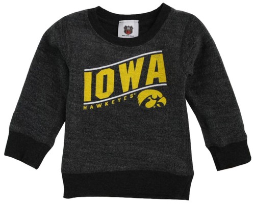 Wes & Willy Iowa Hawkeyes Reversible Youth Fleece Crew Neck Sweater – Black - Picture 3 of 3