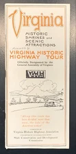 1926 VIRGINIA Historic Highway Tour Map