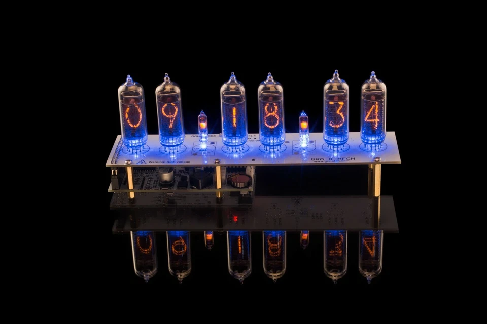 IN-14 DIY KIT Nixie Tubes Clock LED RGB USB Musical 12/24 Hour Form - WITH TUBES - Image 4 of 4