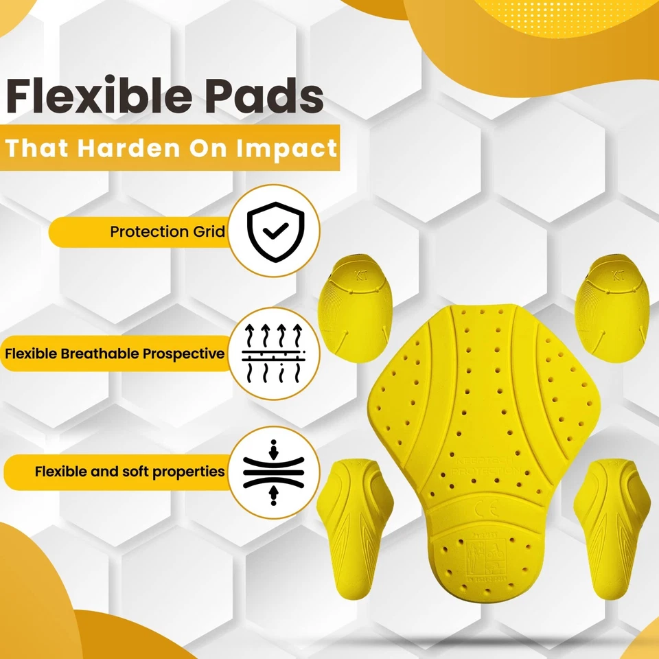 Conjunto de almofadas de armadura CE-2 para jaqueta de motocicleta - Imagem 3 de 4