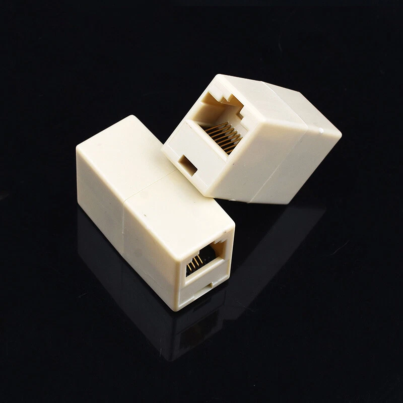 RJ11 RJ45 Plug Adaptor-Connect ADSL DSL Cable to Telephone Phone Socket Coupler - Image 4 of 4