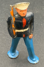 Vtg Barclay Manoil Lead Pod Foot Toy Soldier Marine Marching Dress Blues