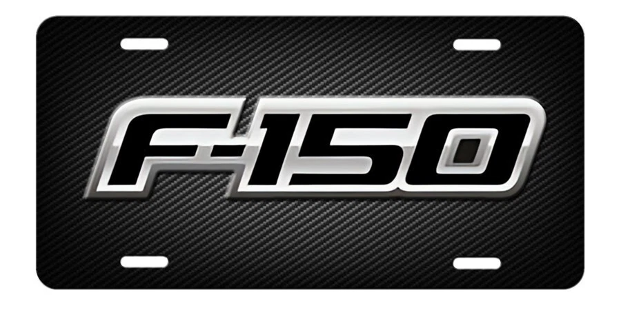 FORD F-150 Inspired art simulated Black carbon fiber aluminum license plate tag - Picture 1 of 5