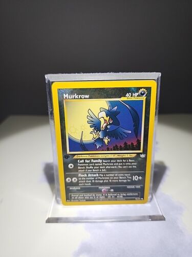 1st Edition Neo Revelation Murkrow 46/64 Pokemon Card WOTC Vintage NM - Picture 1 of 5