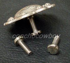 12mm CHICAGO SCREWS FOR WESTERN HORSE TACK SADDLE CONCHO -10/pk  *screw only* 