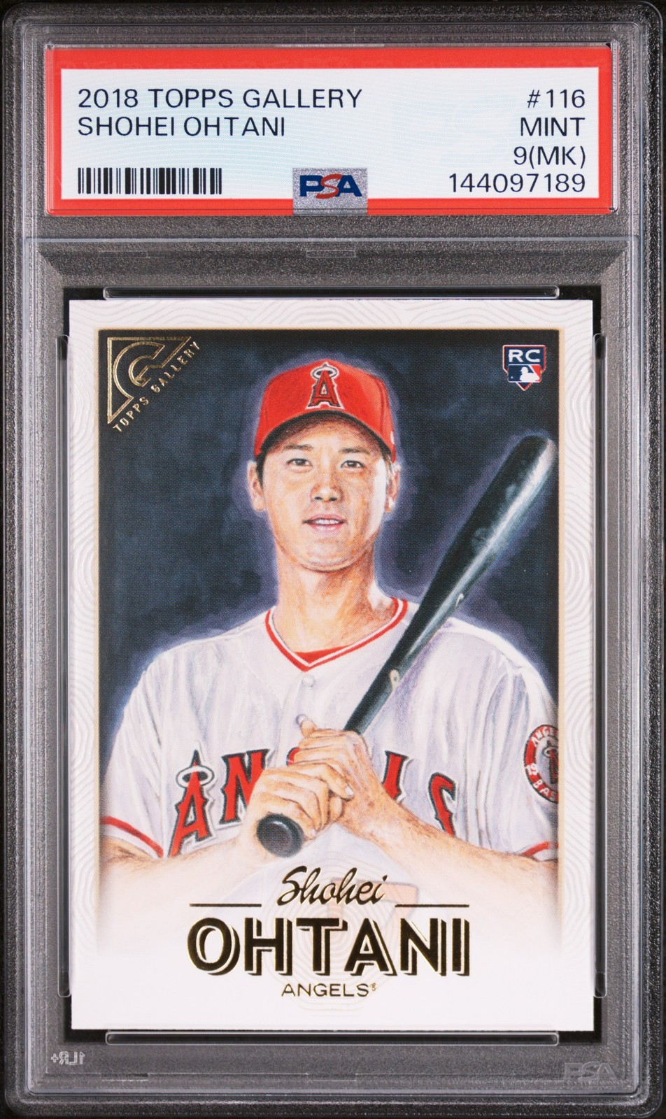 2018 TOPPS GALLERY #116 SHOHEI OHTANI ROOKIE RC PSA 9 MK