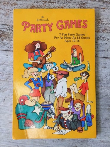 Vintage 1970s-80s Party Games Book For 12 People  Ages 10-16 Hallmark (-1 Page)