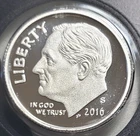 2016-S Silver Roosevelt Dime Gem Proof - From A Recently Broken Proof Set