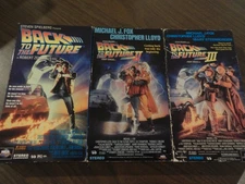 BACK TO THE FUTURE TRILOGY PART 1 2 3 VINTAGE VHS LOT SCI-FI 80s MARTY MCFLY ZEM