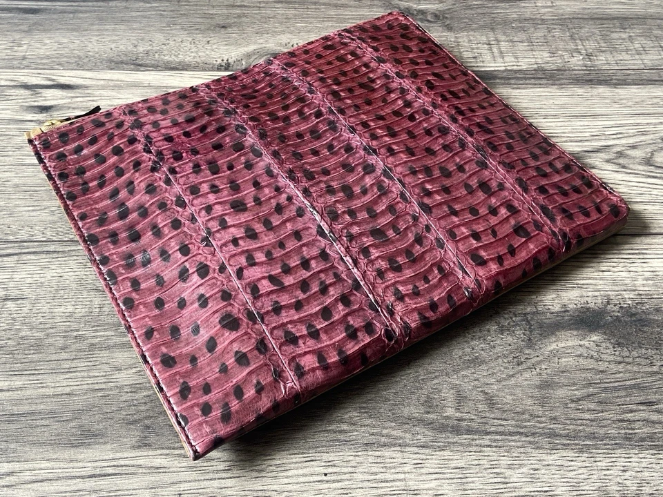 PAUL SMITH iPAD DOCUMENT FOLIO CASE PURPLE WHIPSNAKE LEATHER MADE IN ITALY - Image 3 of 4