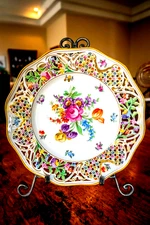 Schumann Bavaria Dresden Chateau Pierced/Reticulated 10 3/8" Dinner Plate(s)