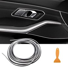 Car Interior Moulding Strip Car Decorative Filler Car Trim Strip 5M-Silver