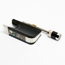 Viola Bow Ebony Frog Blank No inlaid Nickel Silver Abalone Frog Screw Button