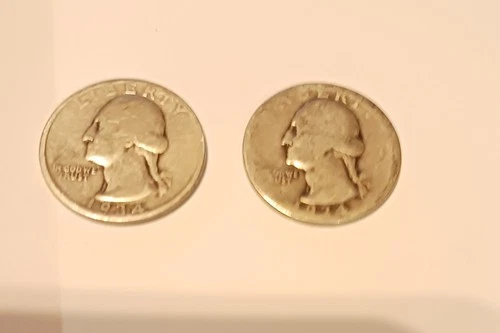 Pair of 1934 US Silver Quarters