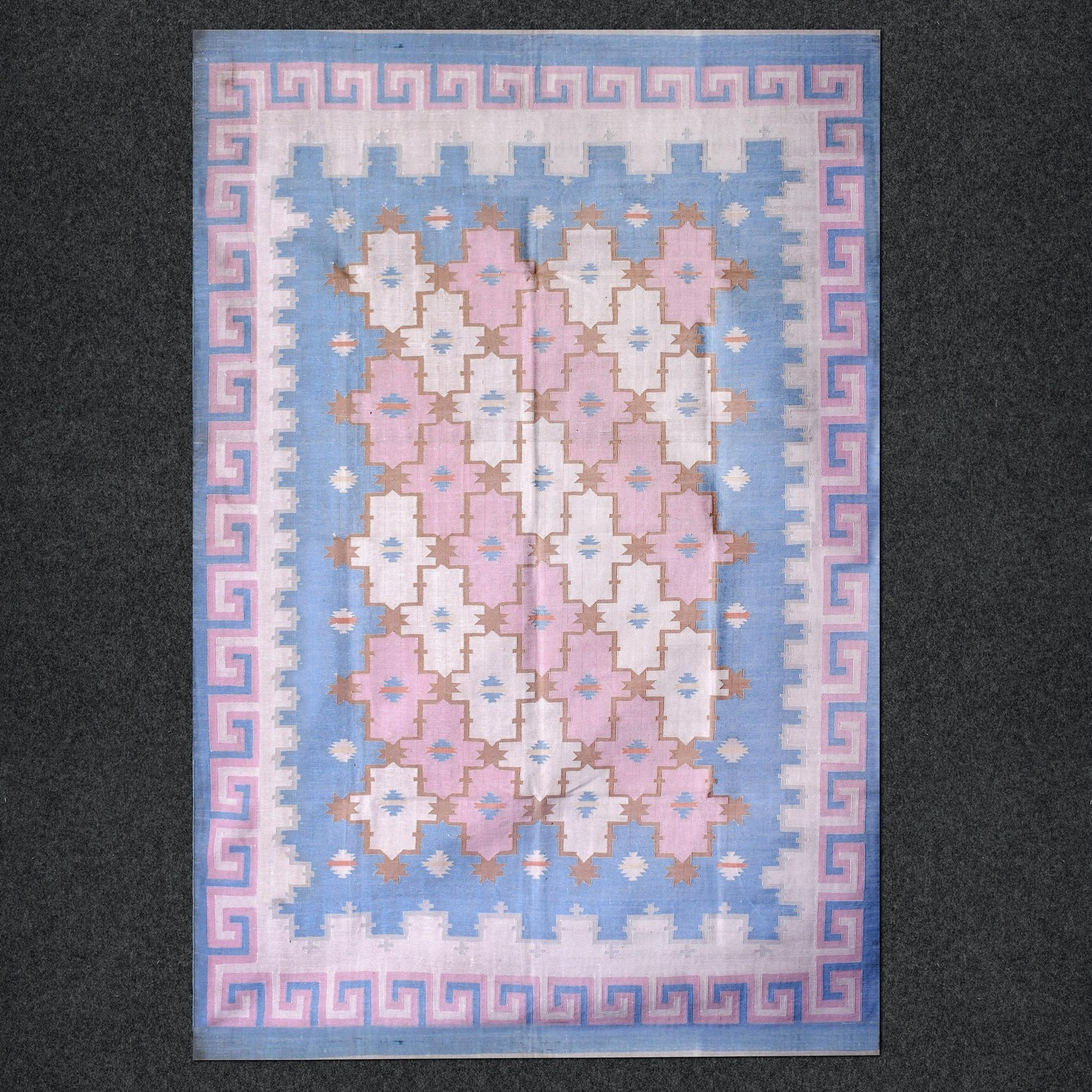 Handwoven Cotton Kilim Dhurrie Rug Color Multicolor Handmade Design Carpet Rug