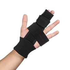 2 Finger Splint, Adjustable Finger Brace, Finger Metal Support for Broken Fin...